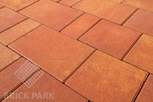 Бетонная брусчатка БРАЕР Старый город Ландхаус Color Mix 10 Рассвет 80x160x60