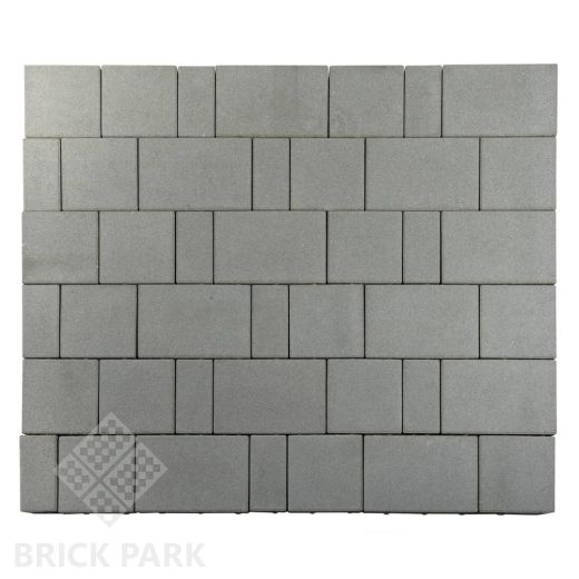 Бетонная брусчатка БРАЕР  Старый город Ландхаус серый 160x160x80