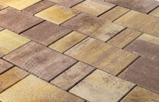 Бетонная брусчатка БРАЕР Старый город Ландхаус Color Mix 15 Степь 80x160x60