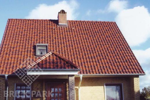 Керамическая черепица Roben FLANDERN Kupferbraun-nuanciert (Медно-коричневый пестрый, ангоб)