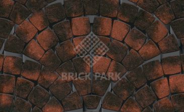 Тротуарная плитка Каменный век Классико Ориджинал Color Mix Черно-красный 115×115×60