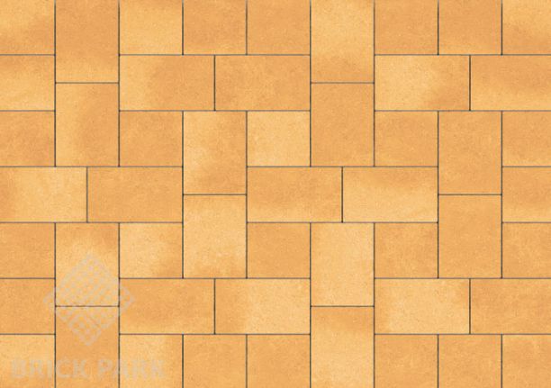 Тротуарная плитка Каменный век Бельпассо Премио Color Mix Оранжево-белый 150×150×60