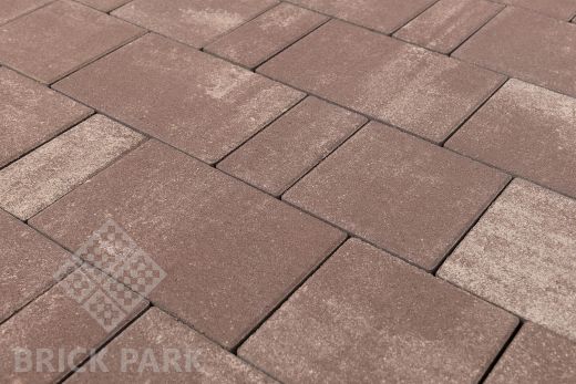 Бетонная брусчатка БРАЕР Старый город Ландхаус Color Mix 19 Эверест 80x160x80