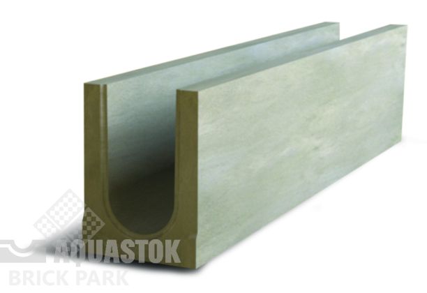 Лоток водоотводный бетонный ЛВБ Norma 100 №0/2 без уклона