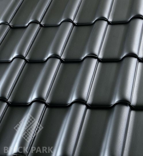 Керамическая черепица Roben FLANDERNplus Anthrazit (Антрацит, ангоб) 