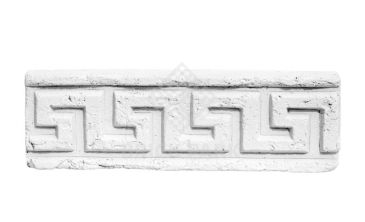 Фасадный карниз Идеальный камень "Меандр узкий" линейный белый