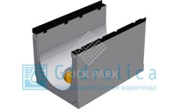 BGZ-S лоток для тяжелых нагрузок DN 500, № 10-0 с верт. водосливом, с чугунной насадкой, без уклон