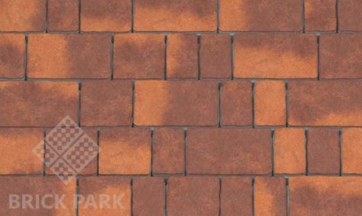Тротуарная плитка Каменный век Старый город Color Mix Коричнево-оранжевый 100×160×60
