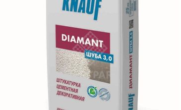 Штукатурка цементная декоративная Knauf Диамант Шуба 3 мм белая 25 кг
