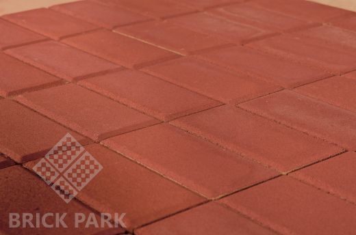 Бетонная брусчатка БРАЕР Прямоугольник Красный 200x100x40