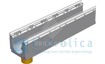 BGU-Z Универсальный лоток DN150, № 0, с оцинкованной насадкой, с вертикальным водосливом, без уклона