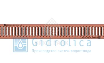 Решетка водоприемная Gidrolica Standart РВ -10.13,6.100 - штампованная медная, кл. А15