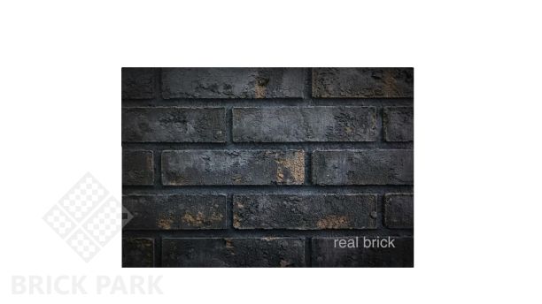 Плитка ручной работы угловая 20мм Real Brick Коллекция 2 ЧЁРНЫЙ ПРИНЦ RB 2-02 Осина