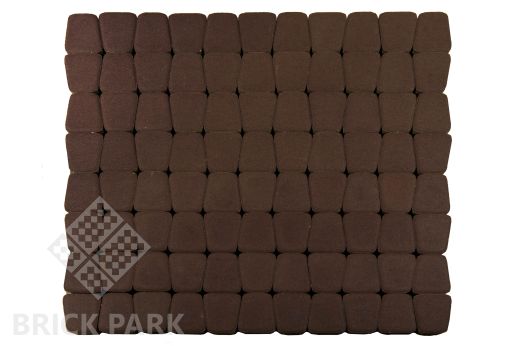 Бетонная брусчатка БРАЕР Классико круговая коричневый