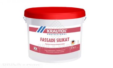 Краска водно-дисперсионная для наружных работ Krautol Fassade Silikat / Фассаде Силикат База 3 10 л