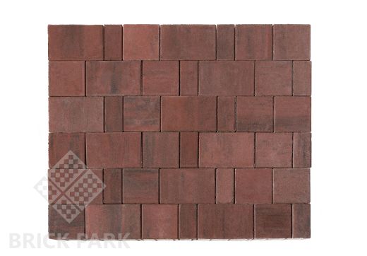 Бетонная брусчатка БРАЕР Старый город Ландхаус Color Mix Тип9 / Закат 80x160x60