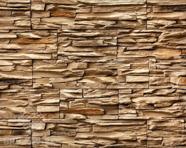 Декоративный камень Bergstone Скалистый берег кофе с молоком 03 (Угловой)