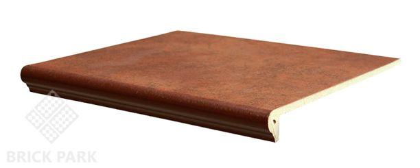 Клинкерная ступень флорентийская Interbau Nature Art 360x320x9,5 Cognac Braun 114
