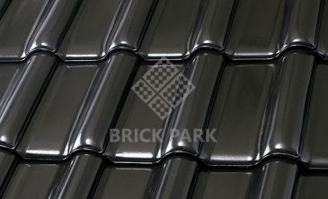 Керамическая черепица Roben FLANDERNplus Schwarz-matt, glasur (Черный матовый, глазурь) 