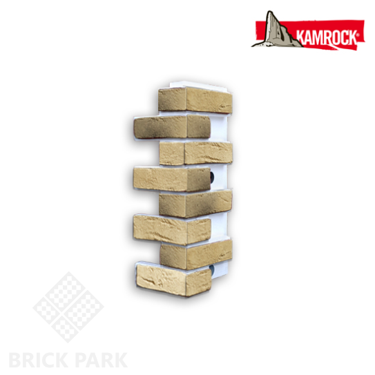 Термопанель ППС Камрок угловая Старый кирпич 32045