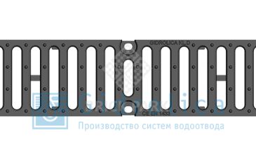 Решетка чугунная щелевая DN100, 500/147/25, 18/120, кл. D400 кН