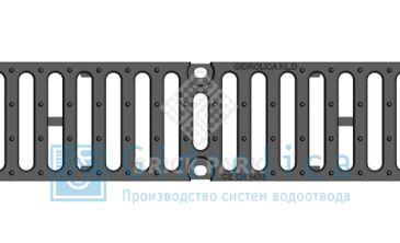 Решетка чугунная щелевая DN100, 500/147/25, 18/120, кл. D400 кН
