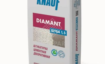 Штукатурка цементная декоративная Knauf Диамант Шуба 1,5 мм белая 25 кг
