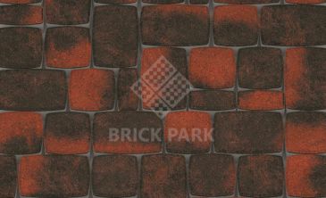 Тротуарная плитка Каменный век Классико Color Mix Черно-красный 172×115×60