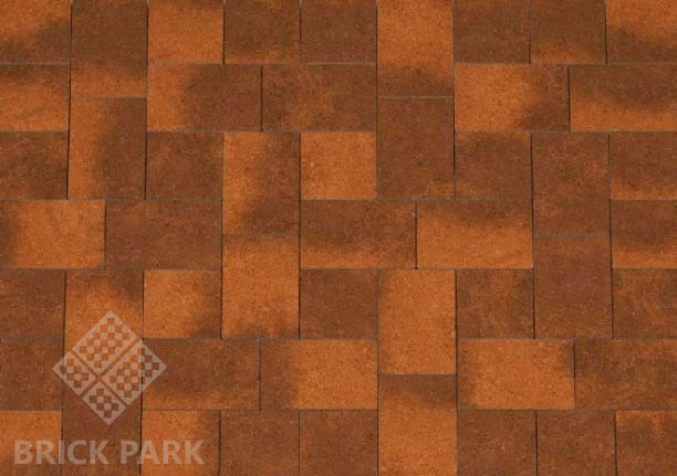 Тротуарная плитка Каменный век Бельпассо Премио Color Mix Коричнево-оранжевый 450×225×60