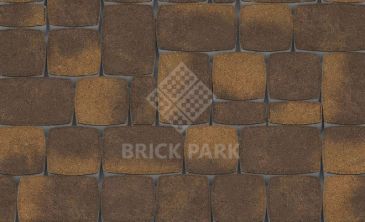Тротуарная плитка Каменный век Классико Color Mix Желто-коричневый 115×115×60