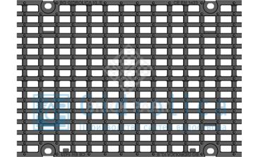 Решётка чугунная ячеистая DN300, 500/347/25, 25/14, кл. Е600