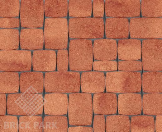 Тротуарная плитка Каменный век Классико Color Mix Вишнево-оранжевый 172×115×60