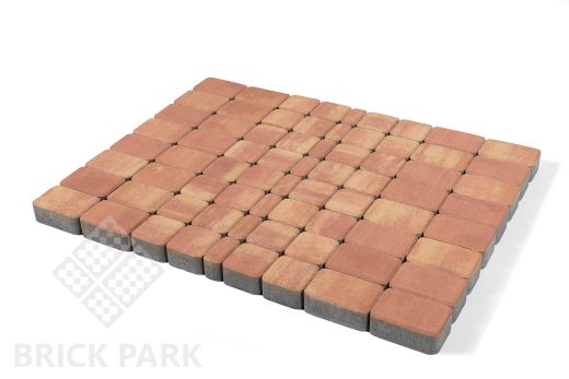 Бетонная брусчатка БРАЕР Классико Color Mix Тип 10 / Рассвет 57x115x60