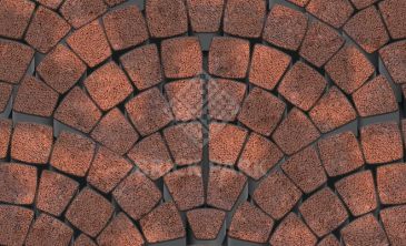 Тротуарная плитка Каменный век Классико Ориджинал Stone Base Вишнево-оранжевый 110(72,8)×115×60