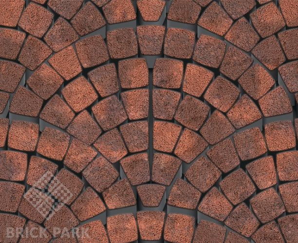 Тротуарная плитка Каменный век Классико Ориджинал Stone Base Вишнево-оранжевый 110(72,8)×115×60