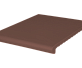 Клинкерная ступень венецианская гладкая KING KLINKER Коричневый натура (03), 330x330x14 мм