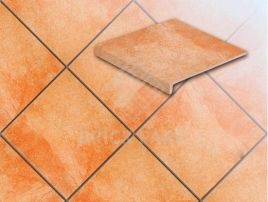 Ступень прямоугольная рядовая  Stroeher Roccia X 927 rosenglut 