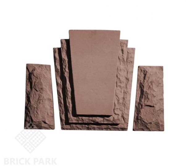 Фасадный замковый камень Идеальный камень №2 коричневый