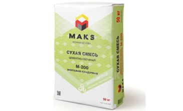 Сухая смесь МАКS М-200 Монтажно-кладочная 1000 кг