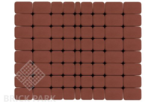 Бетонная брусчатка БРАЕР Классико винный 172x115x60