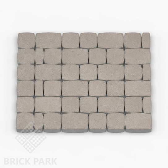 Тротуарная плитка Каменный век Классико Color Mix Черно-красный 172×115×60