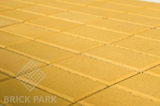 Бетонная брусчатка БРАЕР Прямоугольник Желтый 200x100x40