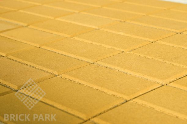 Бетонная брусчатка БРАЕР Прямоугольник Желтый 200x100x40