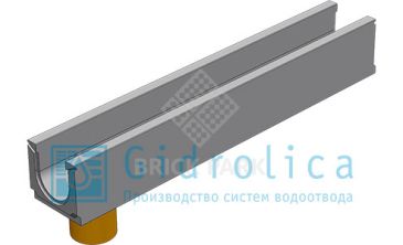 BGU Универсальный лоток DN100, № 5-0, с вертикальным водосливом, без уклона