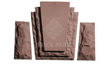 Фасадный замковый камень Идеальный камень №2 коричневый