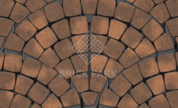 Тротуарная плитка Каменный век Классико Ориджинал Color Mix Коричнево-оранжевый 110(72,8)×115×60