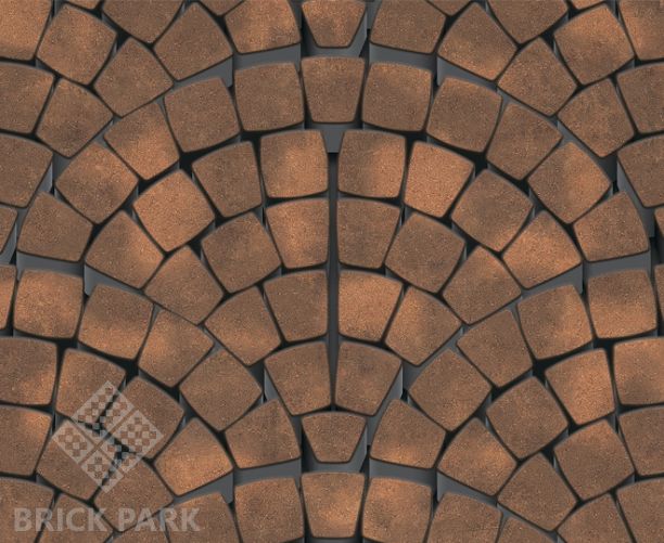 Тротуарная плитка Каменный век Классико Ориджинал Color Mix Коричнево-оранжевый 110(72,8)×115×60