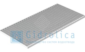 Решетка Gidrolica Step Pro 490х990мм - стальная ячеистая оцинкованная