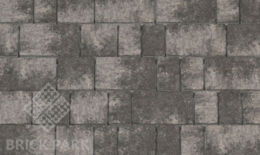 Тротуарная плитка Каменный век Старый город Color Mix Черно-белый 160×160×60
