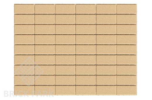 Бетонная брусчатка БРАЕР Прямоугольник Песочный 200x100x60
